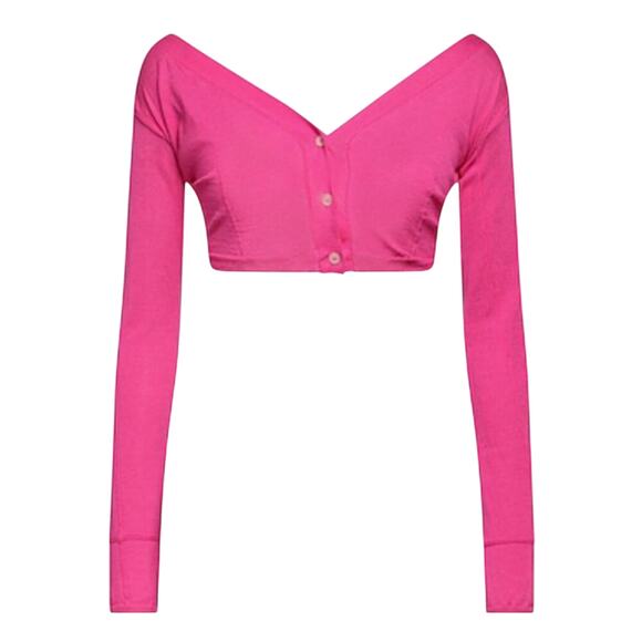 Jacquemus cropped button fastening cardigan size 8 - Picture 1 of 7